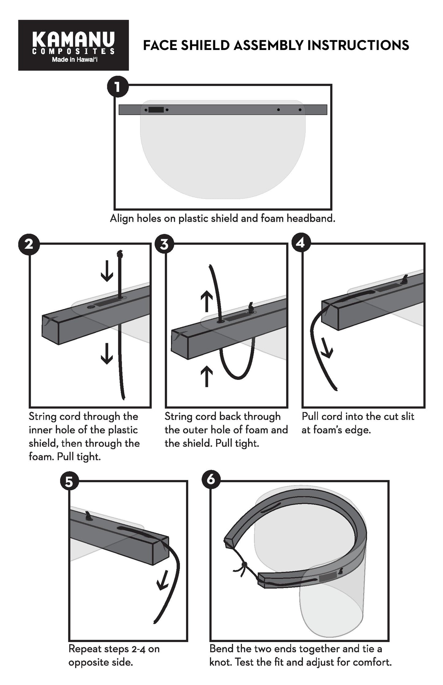 Kamanu Face Shield Order Form